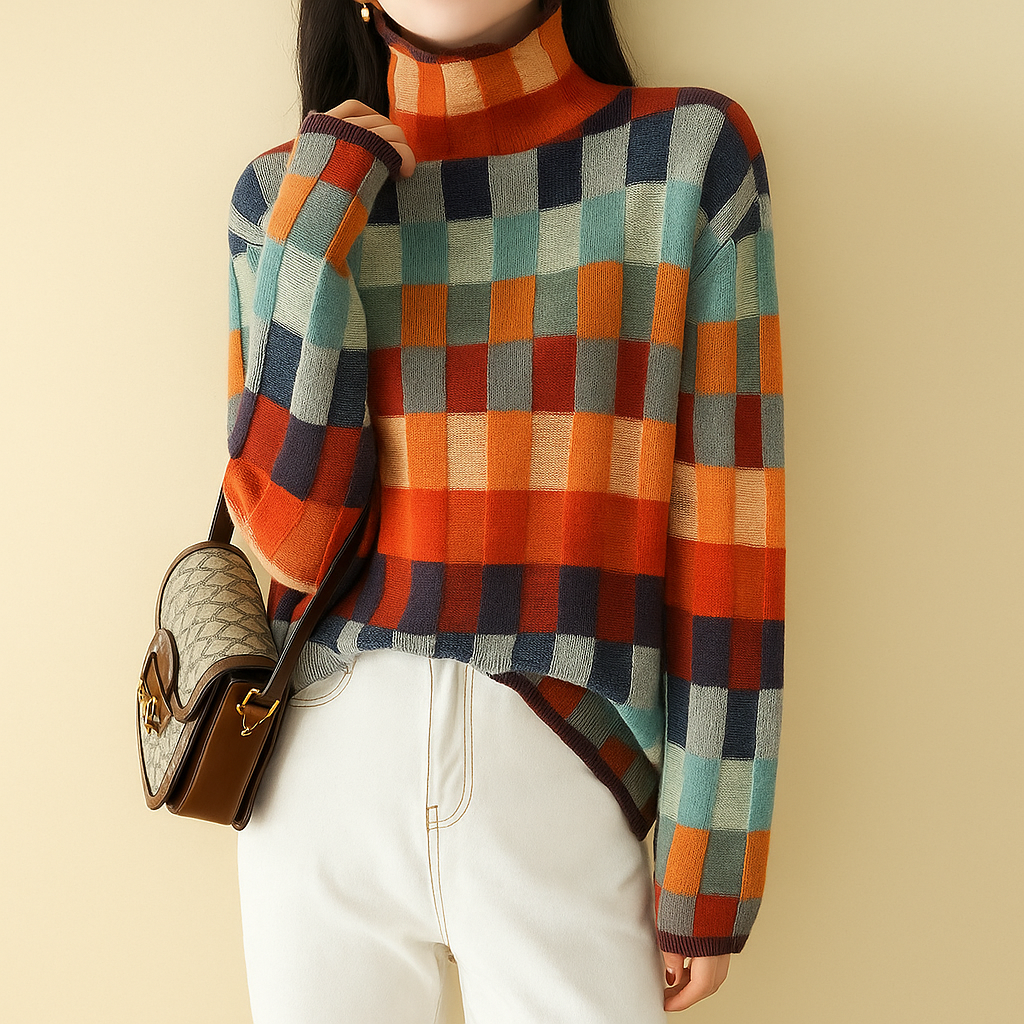 Leticia - Colorful, soft and warm sweater