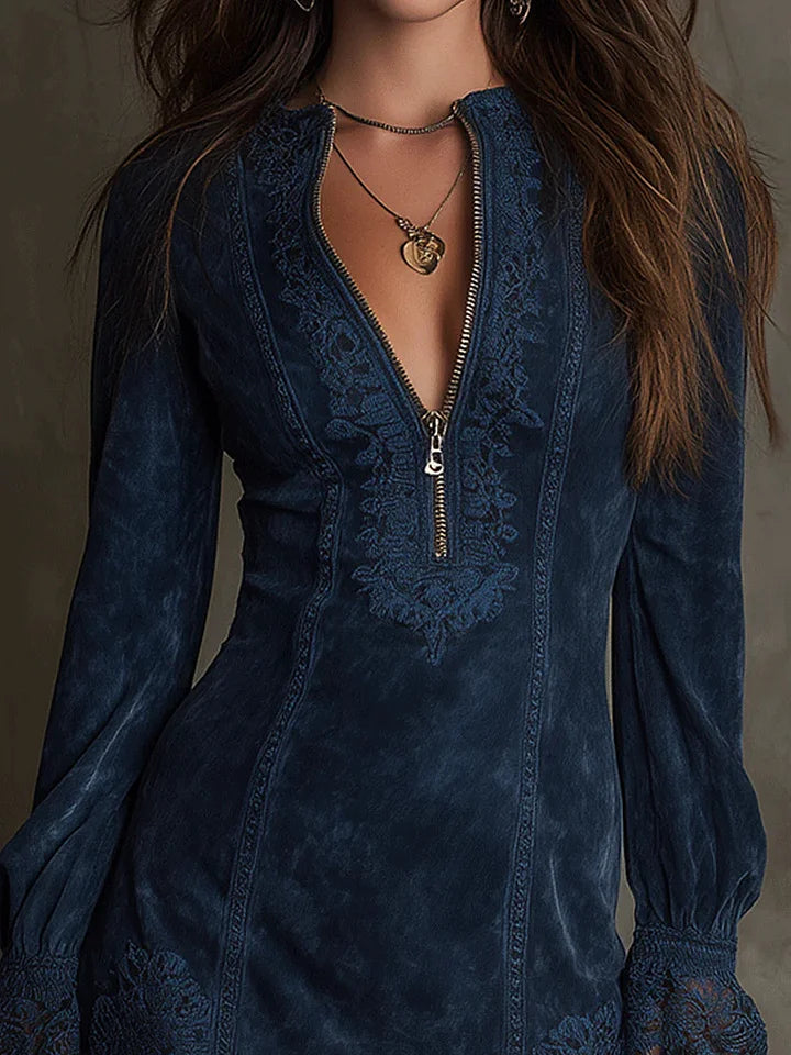 VELORA | ROBE DENTELLE VELOURSSOFT