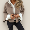 Short coat with chic flared sleeves