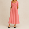 Robe Midi à Col V