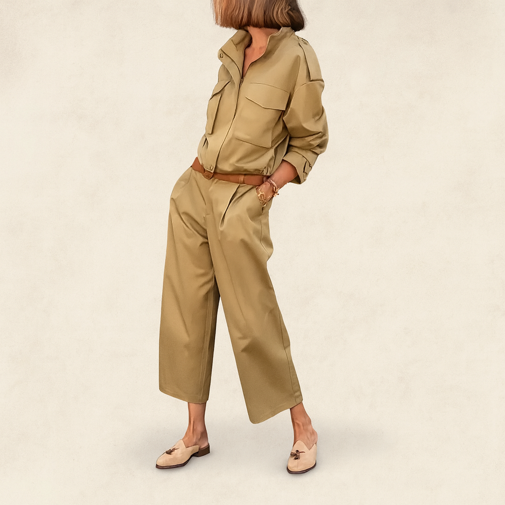 Women's Chic Loose Cargo Set