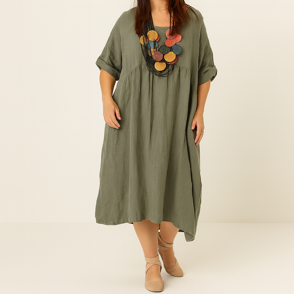 Robe en lin ample avec poches