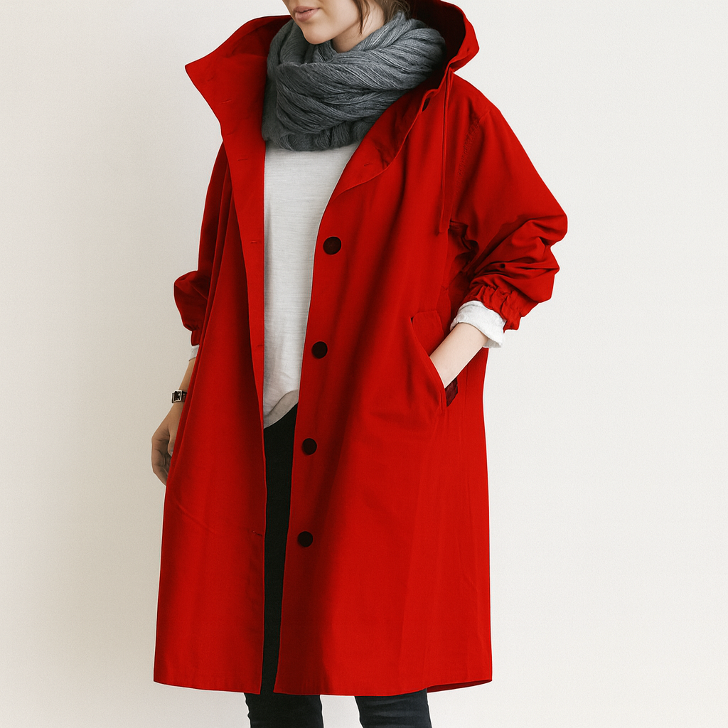Trench Décontracté à Capuche