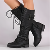 Luzia™ | Retro buckle and lace-up boots