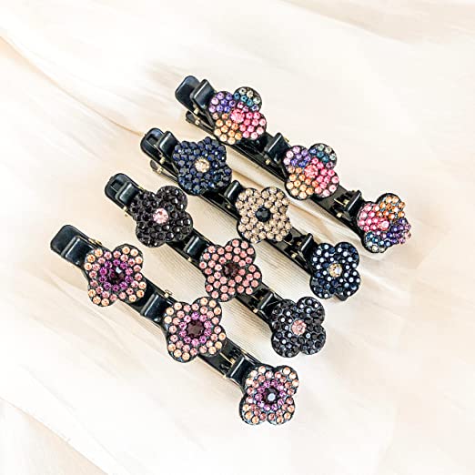 BarClips™ - Barrette with crystal flower (4+4 FREE)