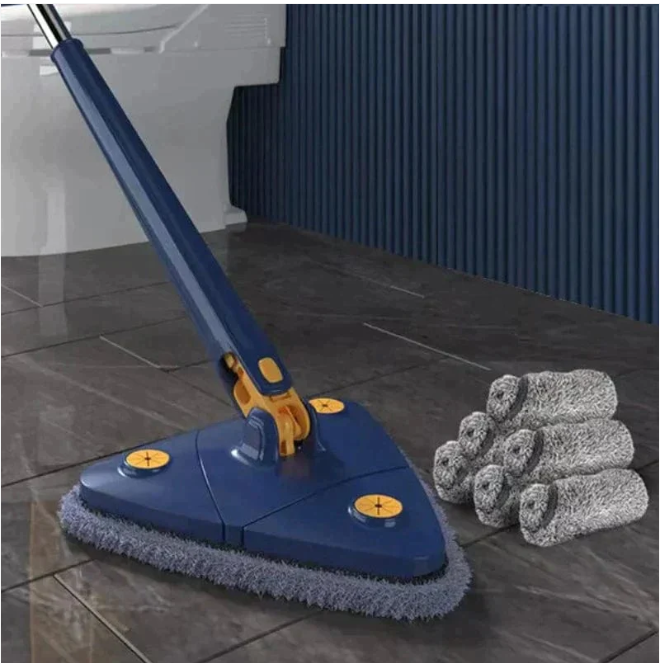 The folding and rotating 360° broom (+ 3 mops offered) Ninalo Paris